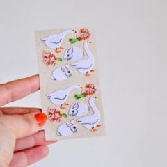 Stickers Vintage Oies et Lapins Velours