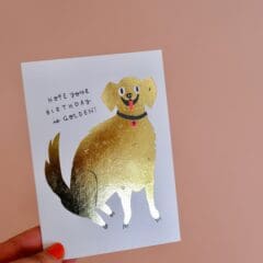 Carte Birthday Golden Dog