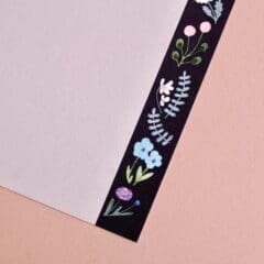 Carte Chat Tuxedo et Fleurs des Champs