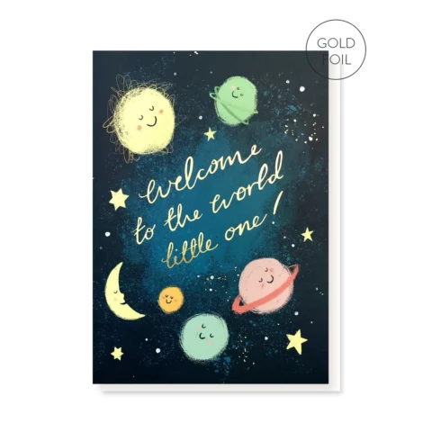 Carte de Naissance Welcome To The World Little One