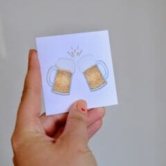Carte Scintillante Beers Cheers