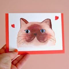 Carte Chat en Amour