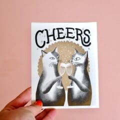 Carte Voeux Cheers Cat