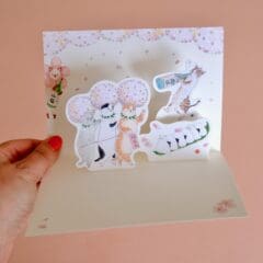 Carte Pop-up Printemps de Chats