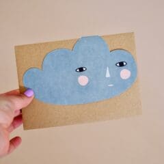 Carte de Voeux en Forme de Nuage
