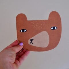 Carte Tête Teddy Bear