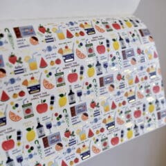 Masking Tape Gold Flake Infused Fruits