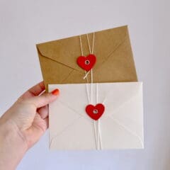 Enveloppe Blanche + Coeur