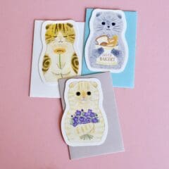 Mini Carte Violettes Cat