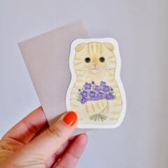 Mini Carte Violettes Cat