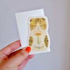 Mini Carte Flower Cat