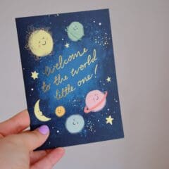 Carte de Naissance Welcome To The World Little One