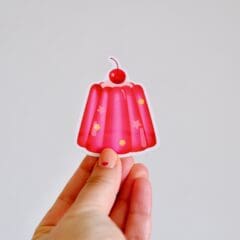 Clear Sticker Pink Jelly