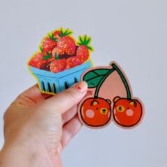 Maxi Sticker Panier de Fraises