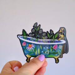 Sticker Bain Fleuri Scintillant