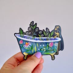Sticker Bain Fleuri Scintillant