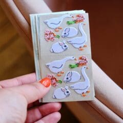 Stickers Vintage Oies et Lapins Velours