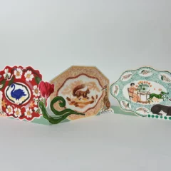 Carte Concertina - Assiettes Romantiques