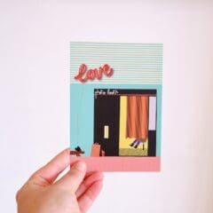 Carte Postale Photo Booth Love