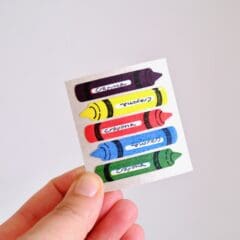 Stickers Vintage Crayola Velours