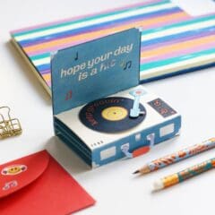 Mini Carte Pop Up - Platine Vinyle