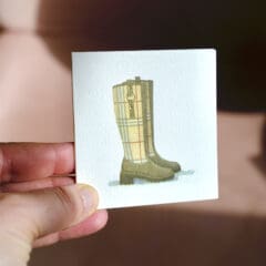 Sparkling Card Burberry Boots