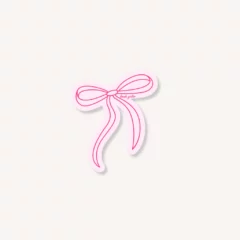 Mini Sticker Noeud Rose