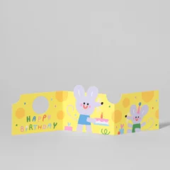 Carte Anniversaire - Mouse in Cheese
