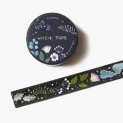 Masking Tape Holographique Fleurs de Nuit