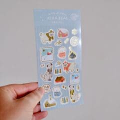 Planche de Stickers - Chiens à la Neige