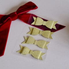 Stickers Noeud 3D Glitter Or