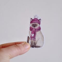 Sticker Holographique Chat Emmitouflé