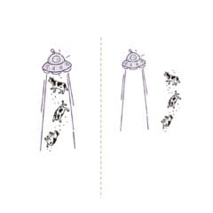 Duo de Tampons Hancoco Deco - UFO and Cows
