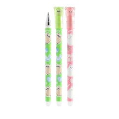 Stylo Effaçable Tête Rotative - Hibou & Lapin