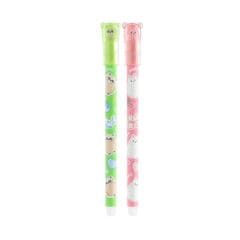 Stylo Effaçable Tête Rotative - Hibou & Lapin
