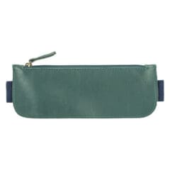 Trousse Plate à Elastique en Cuir Reversible Bleu Indigo