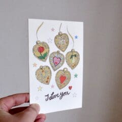 Carte Scintillante Sweet Valentine Charms