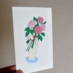 Carte Scintillante Victorian Hand & Roses