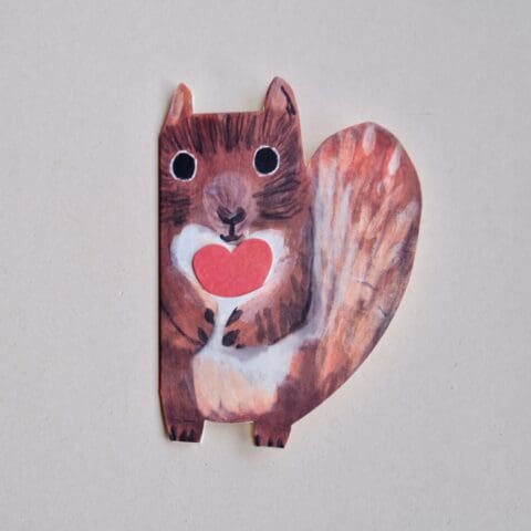 Carte Ecureuil Coeur de Noisette