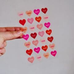 Stickers Gel Coeurs Kiss Love