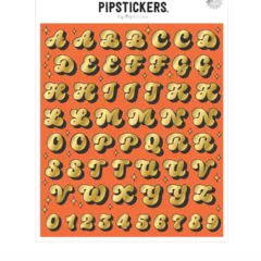 Stickers Golden Alphabet