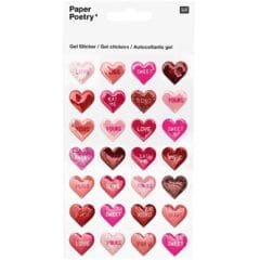 Stickers Gel Coeurs Kiss Love