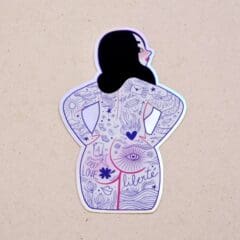 Sticker Liberté Tatouée