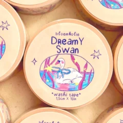 Masking Tape Dreamy Pastel Swan