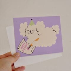 Carte Anniversaire - Chien Peintre