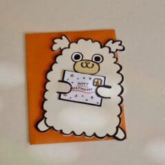 Carte Anniversaire - Chien à la Mini Lettre