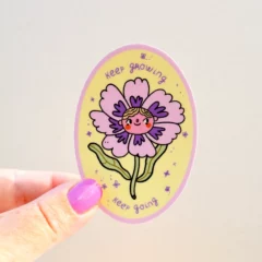Sticker Keep Growing Flower Girl