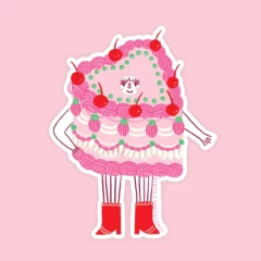 Camilla Pink Cake Sticker