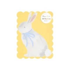 Serviettes de Table Lapin Blanc