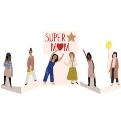 Carte Concertina Super Mom
